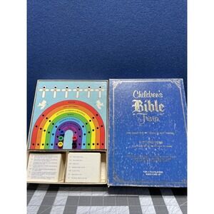 Vintage Cadaco 1984 Children's Bible Trivia Board Game 2100 Questions Miss 1 Peg